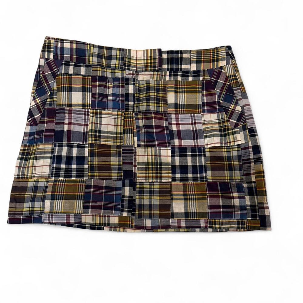 J crew plaid mini skirt size 8